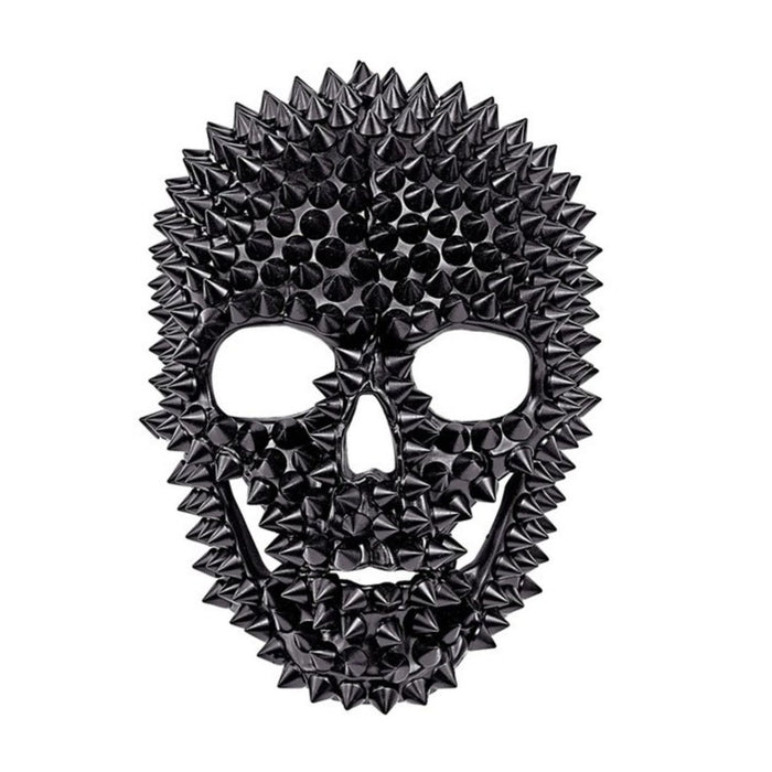 Maske Horror "Totenkopf mit Nieten" | Schwarz