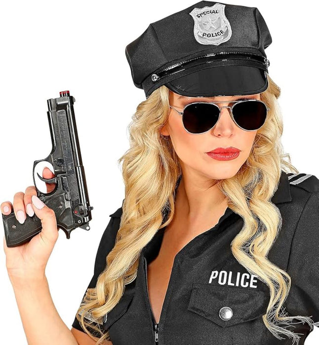 Polizei Mütze für Erwachsene | Schwarz