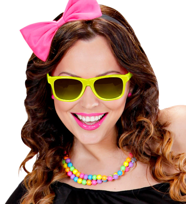 80er Jahre Brille - Neon Gelb | Revo Gläser