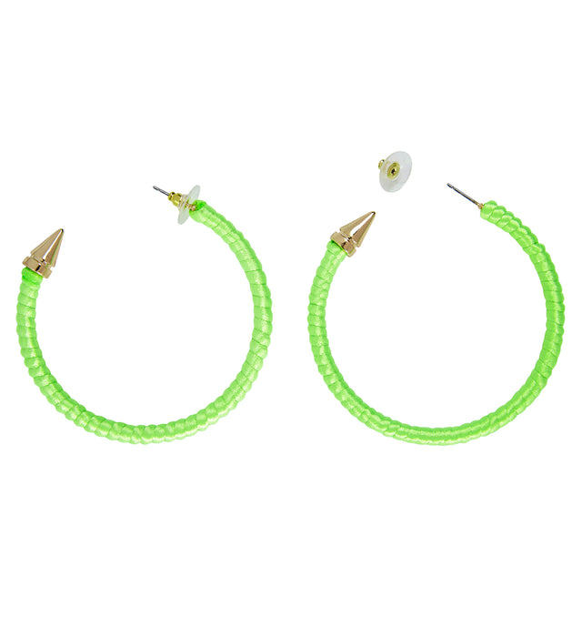 Ohrringe "Discoparty" | Neon Grün - Schmuck 80er Jahre Kostüm