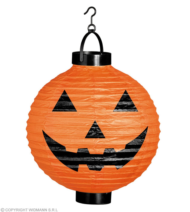 Halloween Deko Laterne "Kürbis" LED 20 cm | Orange