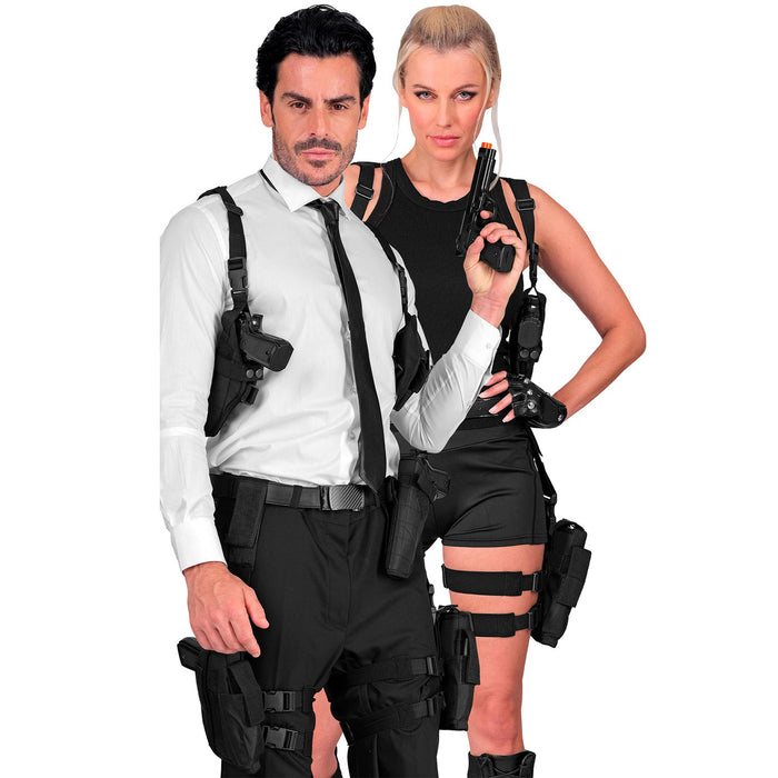 Taktisches Holster für das linke Bein | Schwarz - Zubehör Pistole