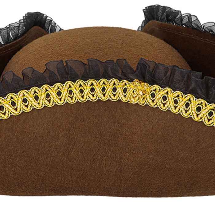 Seeräuberin Piratenhut "Coral" für Damen | Braun