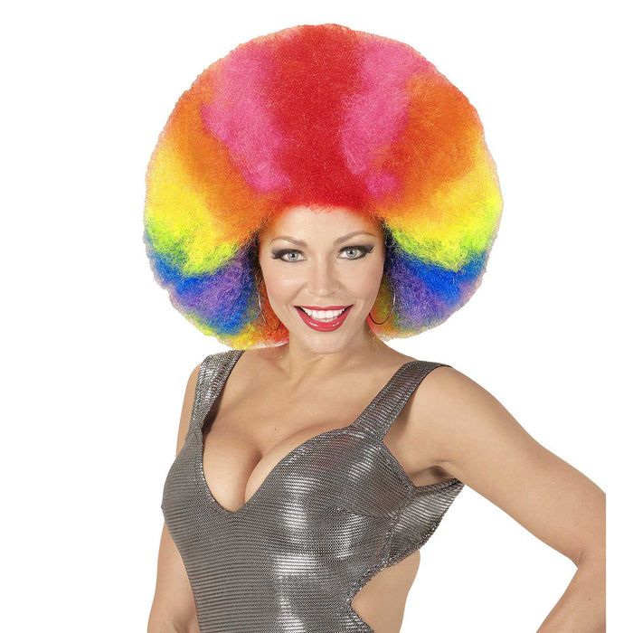 Riesen Afro Perücke für Erwachsene | Regenbogen