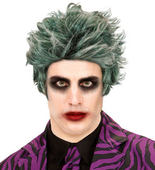 Herren Perücke "Böser Clown" in Polybag | Grün