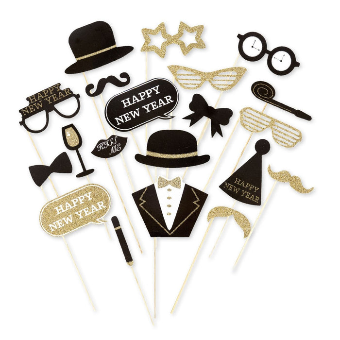Silvester Requisiten für Fotobox | 20-tlg.