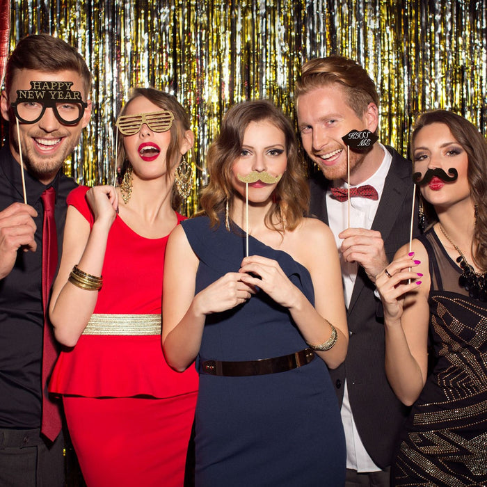 Silvester Requisiten für Fotobox | 20-tlg.