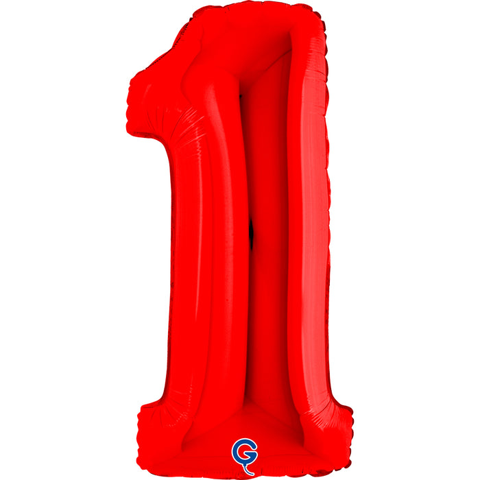 Riesenzahl Folienballon 40"/102cm | Rot