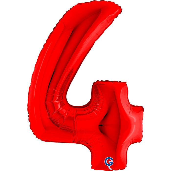 Riesenzahl Folienballon 40"/102cm | Rot
