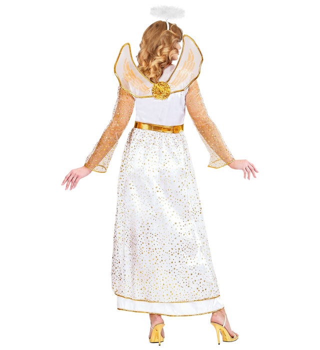Engel "Leliel" Kostüm für Damen 3-tlg. | Weiß Gold