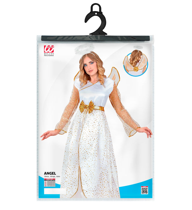 Engel "Leliel" Kostüm für Damen 3-tlg. | Weiß Gold