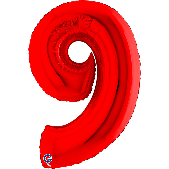Riesenzahl Folienballon 40"/102cm | Rot