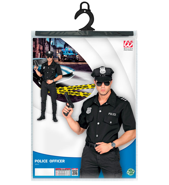 Kostüm Hemd "Polizist" | Schwarz