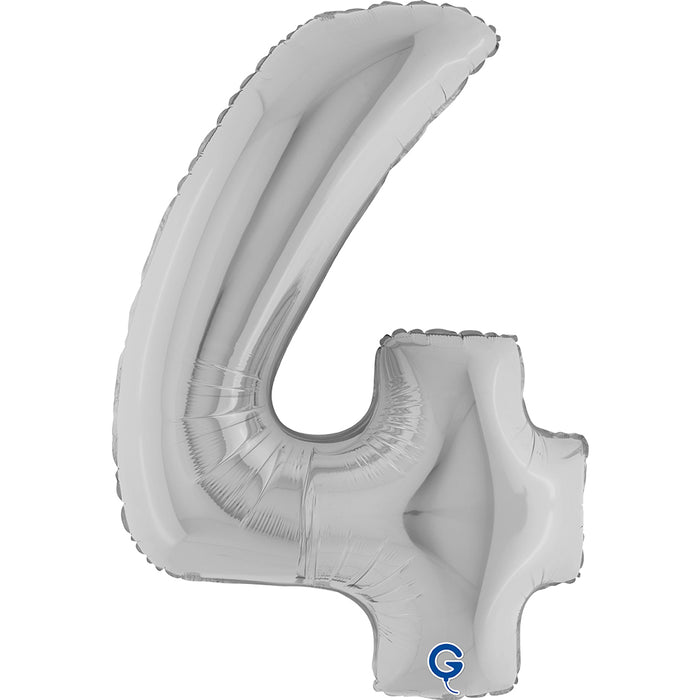 Riesenzahl Folienballon 40"/102cm | Silber