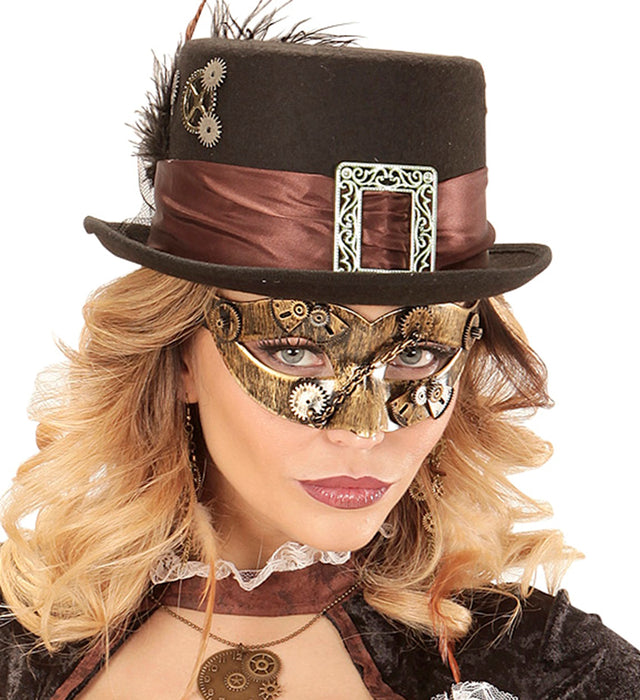 Steampunk Augenmaske für Damen | Kupfer