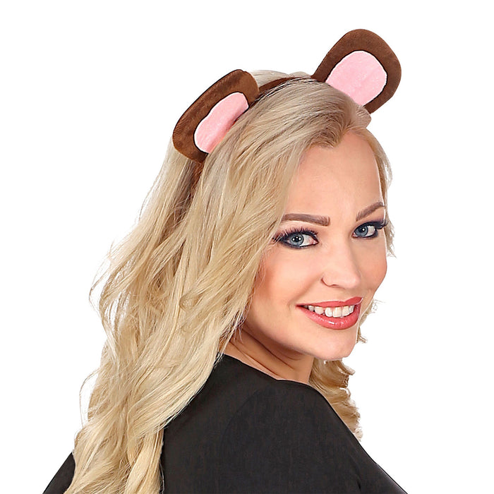 Affe Kostüm Set | Haarreif mit Ohren und Schwanz