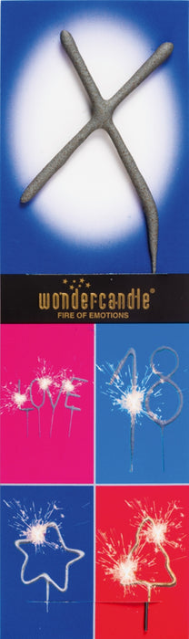 Wunderkerze Buchstabe Classic X  6,5cm 35s