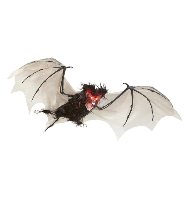 Hängefigur "Haarige Fledermaus" mit blinkenden Augen 89 cm