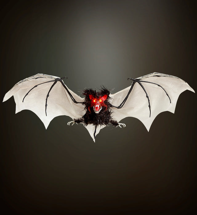 Hängefigur "Haarige Fledermaus" mit blinkenden Augen 89 cm