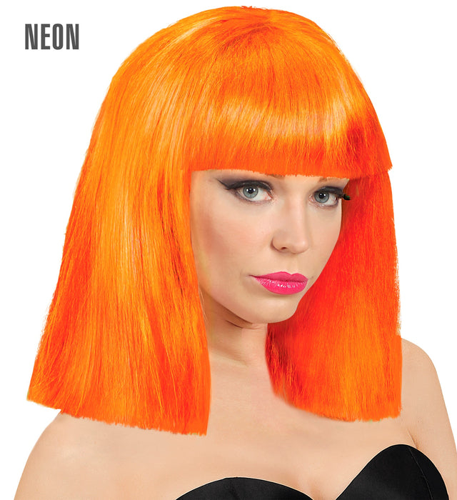 Damen Longbob Perücke "Showgirl" | Neon Orange
