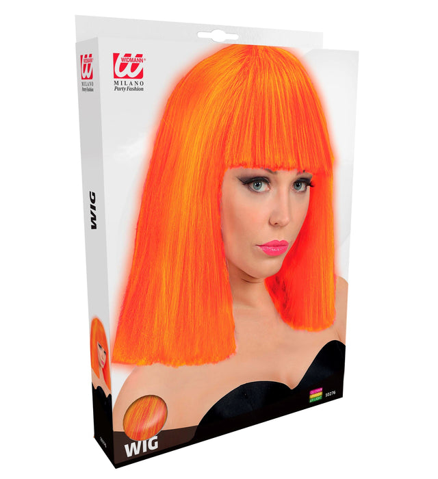 Damen Longbob Perücke "Showgirl" | Neon Orange