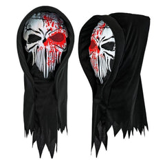 Maske Horror "Blutiger Sensemann mit Kapuze"