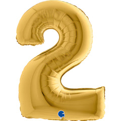 Riesenzahl Folienballon 40"/102cm | Gold #2