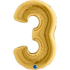 Riesenzahl Folienballon 40"/102cm | Gold #3