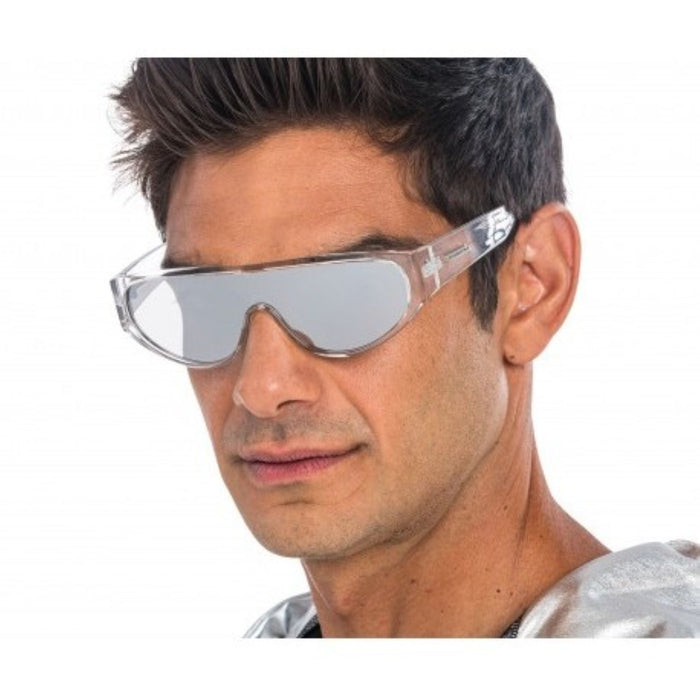 Brille mit transparentem Rahmen | Gläser mit Spiegeleffekt