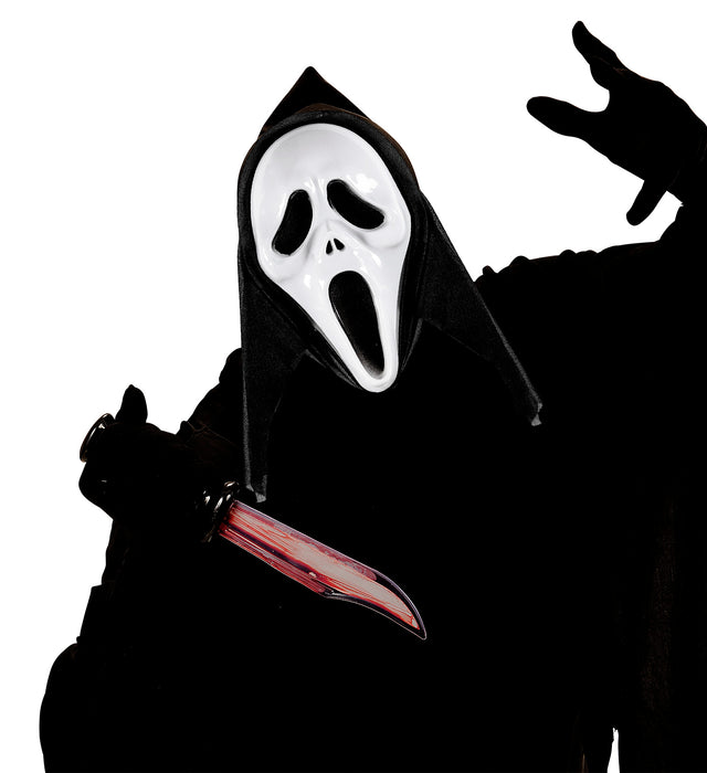 Scream Maske "Schrei" mit Kapuze | Schwarz