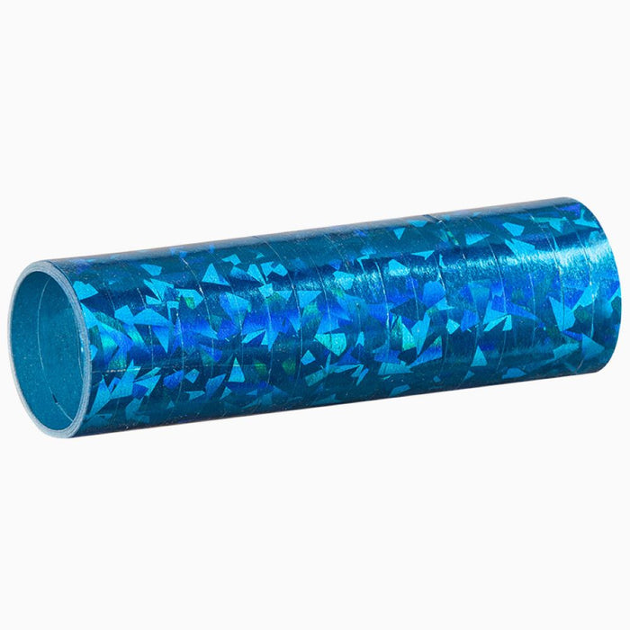 Luftschlangen "Holografisch" 4m / 1 Rolle | Blau