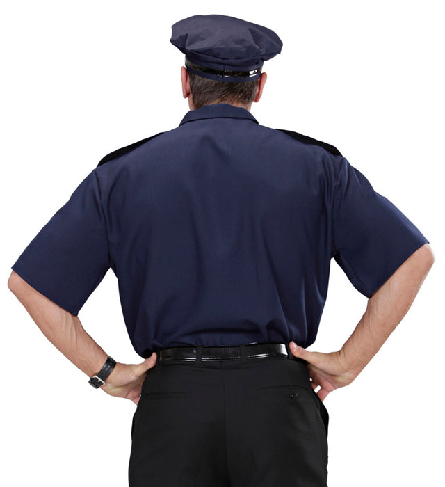 Kostüm "Polizist" mit Hemd, Krawatte und Mütze | Blau/Schwarz