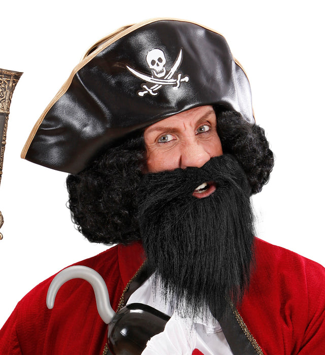 Bart mit Schnurrbart in 2 Farben sort. | Grau und Schwarz