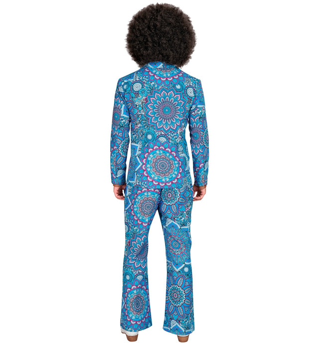 Hippie Anzug "Blue Mandala" für Herren | Blau