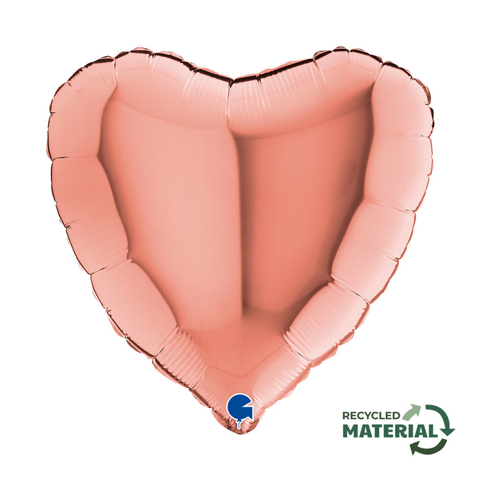 ABC18 Uni Herz 46 cm Rosegold