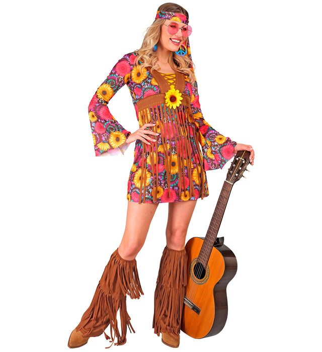 Hippie Kostüm "Allegra" für Damen | Mehrfarbig