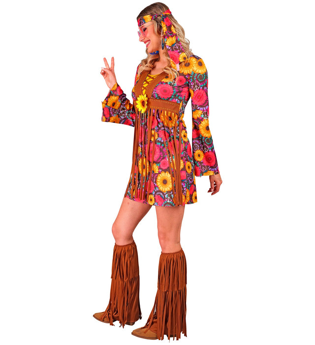 Hippie Kostüm "Allegra" für Damen | Mehrfarbig