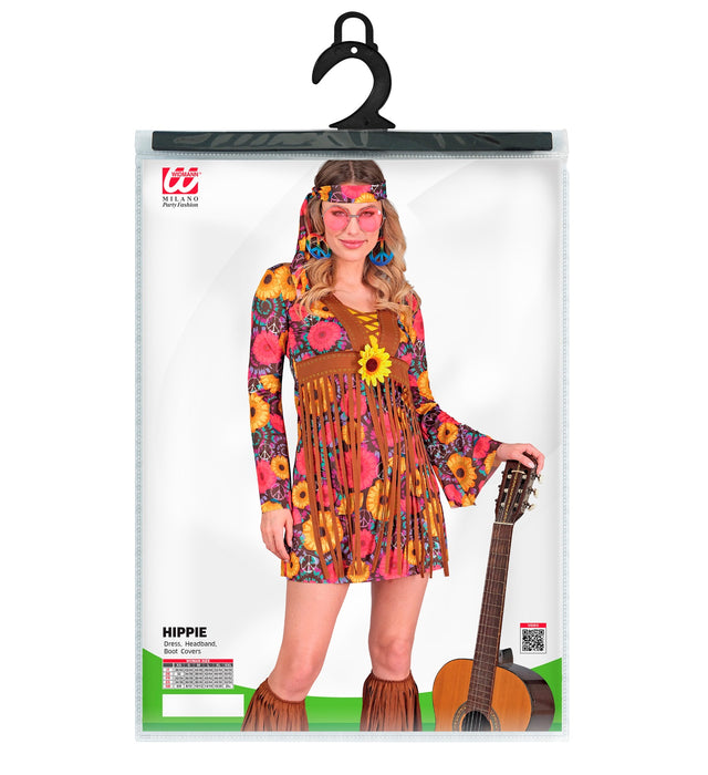 Hippie Kostüm "Allegra" für Damen | Mehrfarbig