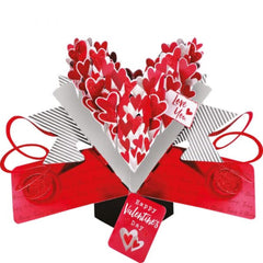 Grußkarte PopUp "Love You" Herzen