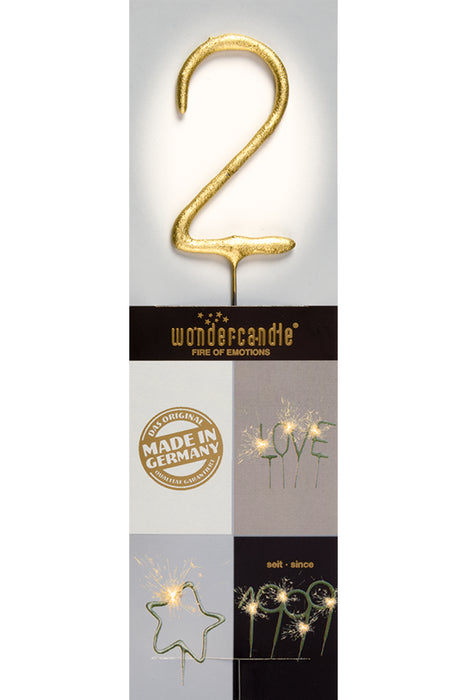 Wunderk. Zahl Classic  2  6,5cm 35s | Gold