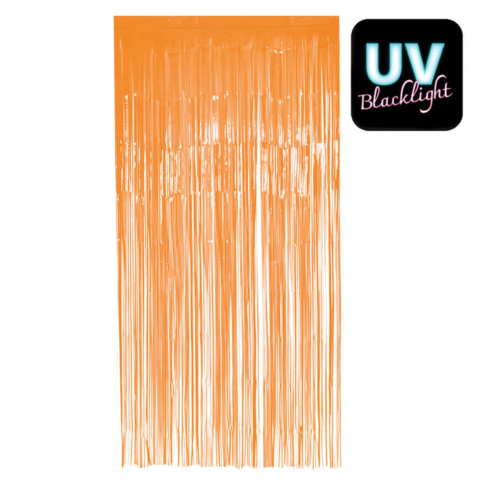 Folienvorhang 100 x 200 cm | Neon Orange UV