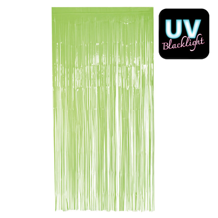 Folienvorhang 100 x 200 cm | Neon Grün UV