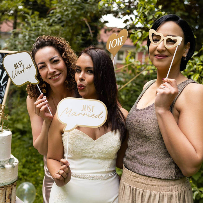 Fotobox Zubehör Hochzeit | 14-tlg.