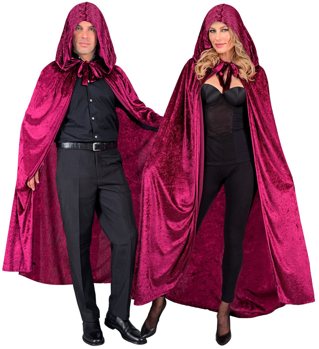 Samt Umhang mit Kapuze | 140 cm Länge