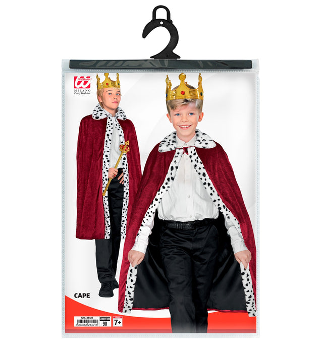 Königsumhang für Kinder 90 cm | Rot Weiß