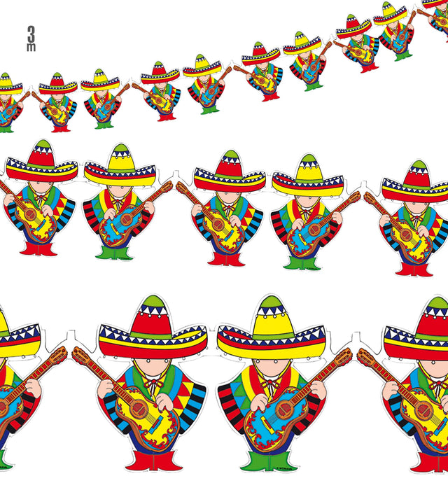 Mexiko Girlande "Mariachi" | 3 m