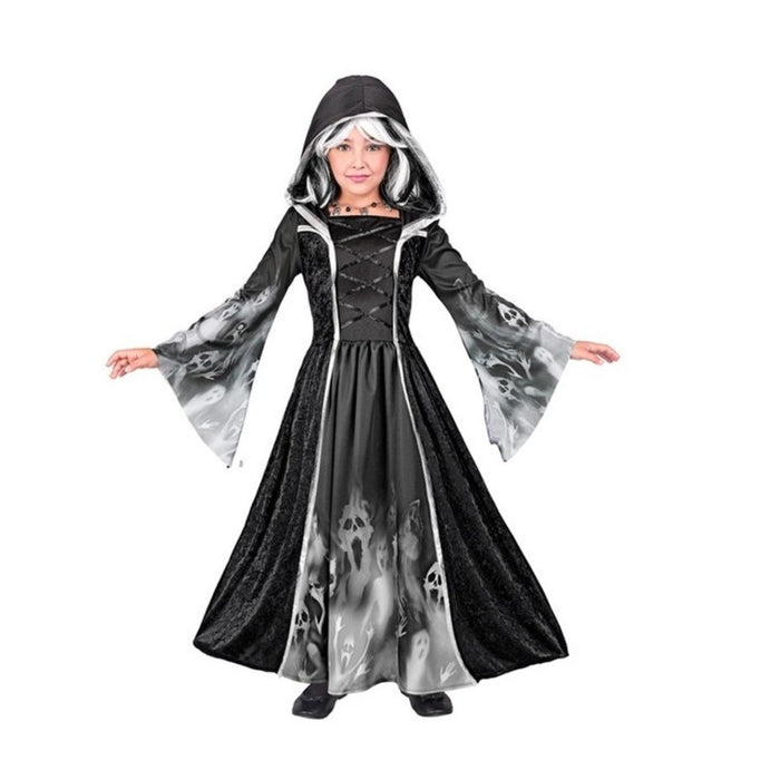 Kostüm "Screaming Souls" für Mädchen | Kleid mit Kapuze - Schwarz/Grau