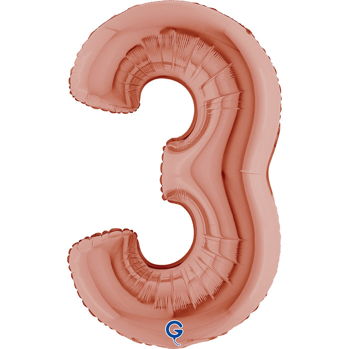 Riesenzahl Folienballon 40"/102cm | Rosegold