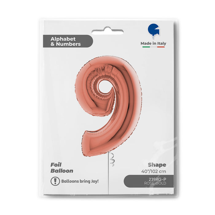 Riesenzahl Folienballon 40"/102cm | Rosegold #9
