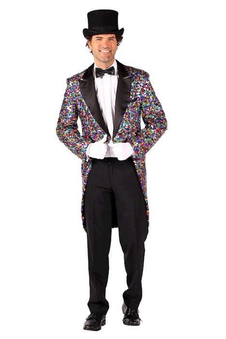 Glitzer Pailletten Frack für Herren | Multicolor